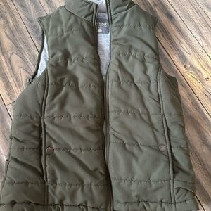 Natural Reflections Olive Green Puffer Vest